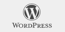 Logo wordpress cinza